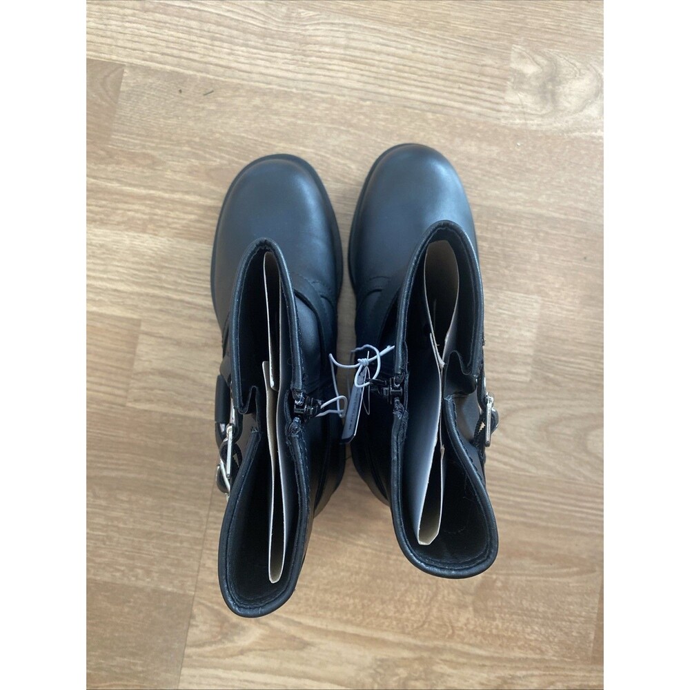 New Universal Thread Women's Connor Harness Buckle Ankle Boots Black 6.5 Wide - Picture 16 of 16